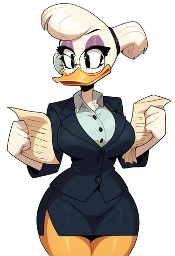 Daisy duck office - duck, car